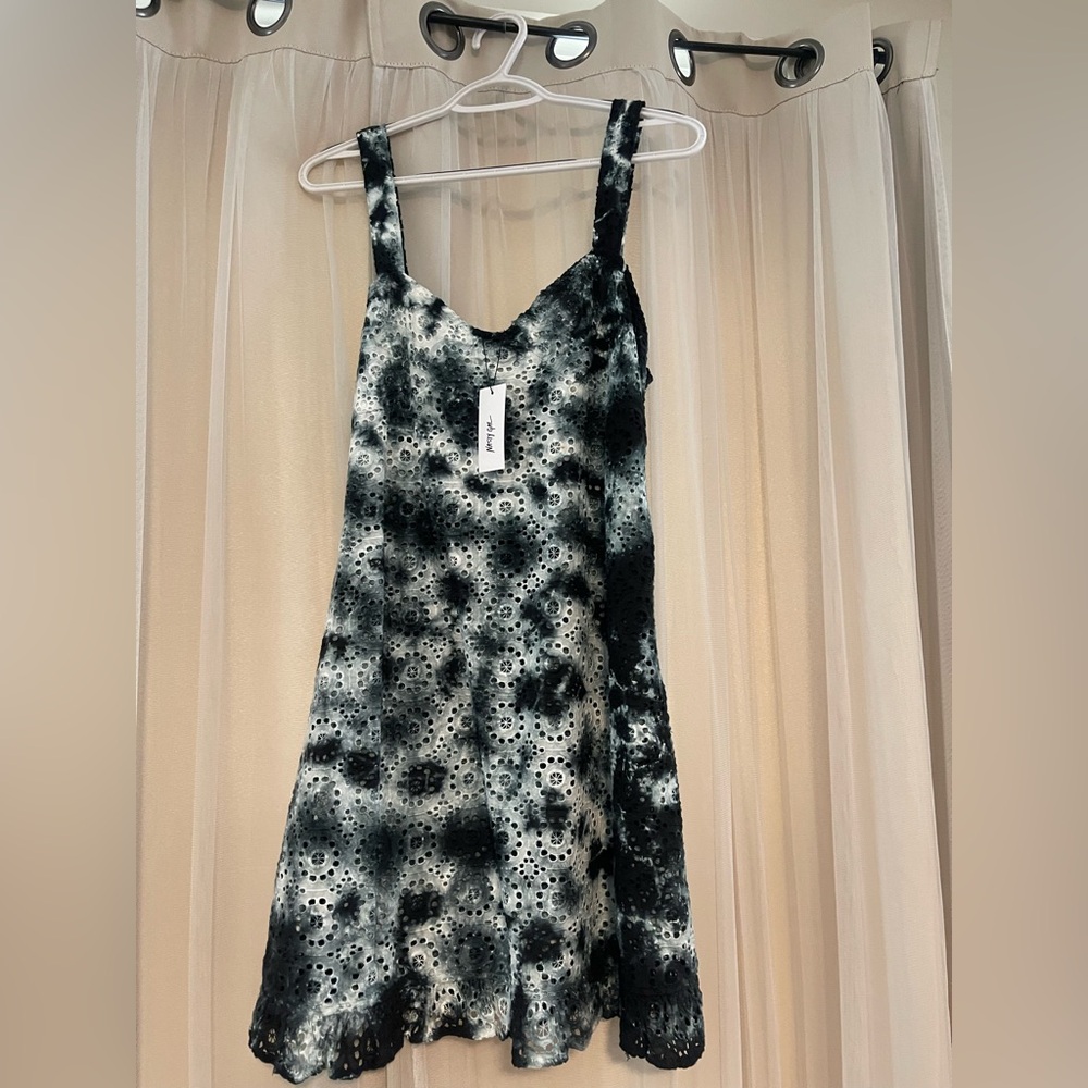 Nasty Gal Black and White Scoop Neck Mini Sundress